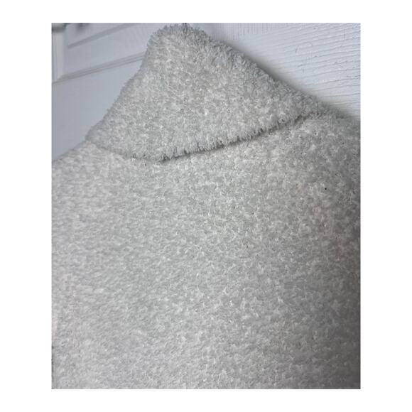 Marled Reunited Clothing Open Front Fuzzy Cardigan w/ Pockets Size Small Cream - Picture 9 of 9
